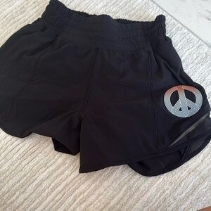 Lululemon Black Athletic Shorts with Elastic Waistband MadHappy collaboration